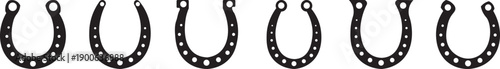 Horseshoe icon. Good luck and fortune symbols. Equestrian and horse graphic design. Horseshoe icon set. horseshoe Vector Design Icon Style. Horseshoe icon set. Luck symbol. Vector