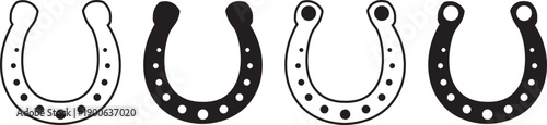 Horseshoe icon. Good luck and fortune symbols. Equestrian and horse graphic design. Horseshoe icon set. horseshoe Vector Design Icon Style. Horseshoe icon set. Luck symbol. Vector