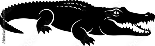 Alligator silhouette vector illustration