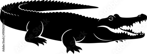 Alligator silhouette vector illustration