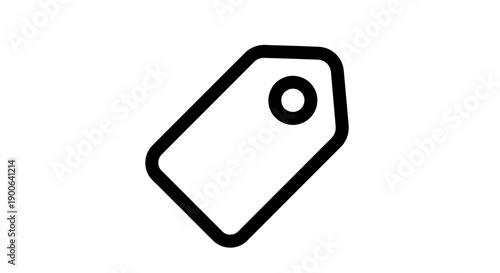 Price tag icon. Simple flat logo of price tag on white background. Vector illustration.