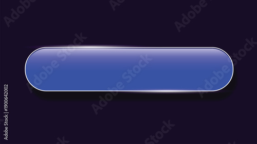 Blue Glossy Web Button Vector Template