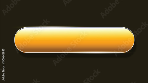 Yellow Glossy Web Button Vector Template