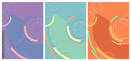 Background circular arc graphic lines, circles, lines, dots, used as a background for adding letters. Used as a background for the text.