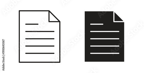 File icon in line design. editable stroke icons pack