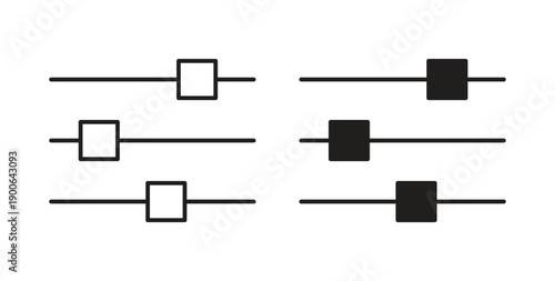 Filter Control icon in line design. editable stroke icons pack