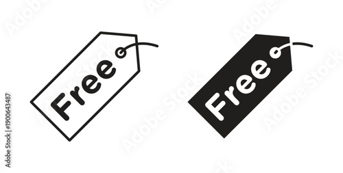 Free tag icon in line design. editable stroke icons pack