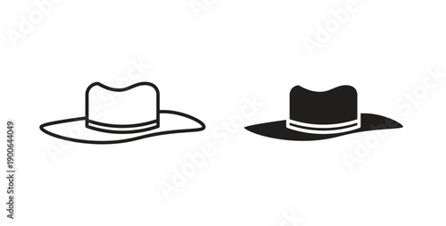 Hat icon in line design. editable stroke icons pack