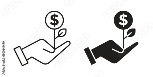 Investment icon in line design. editable stroke icons pack