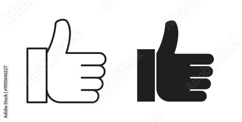 Like icon in line design. editable stroke icons pack