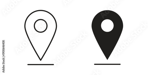 Location pin icon in line design. editable stroke icons pack Free Download Location pin icon in line design. editable stroke icons pack - GFXLoad