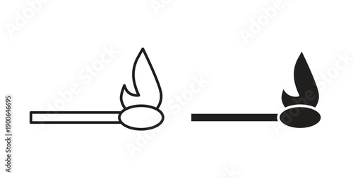 Matches icon in line design. editable stroke icons pack