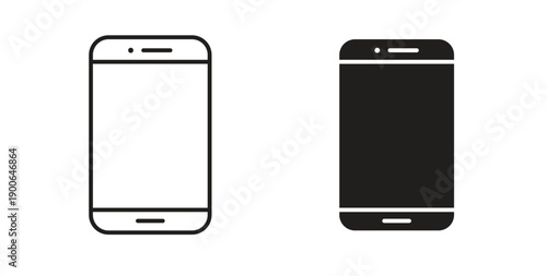 Mobile icon in line design. editable stroke icons pack