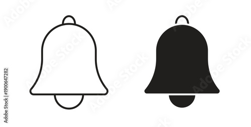 Notification icon in line design. editable stroke icons pack