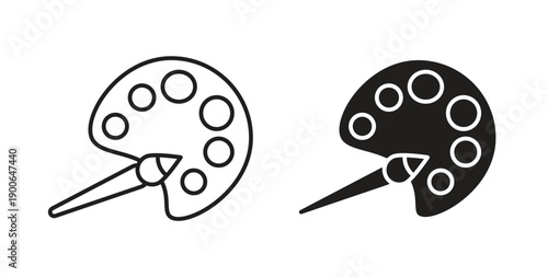 Palette icon in line design. editable stroke icons pack