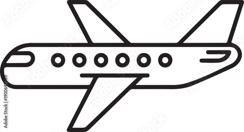 unique airplane vector icon outline