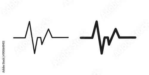 Pulse icon in line design. editable stroke icons pack