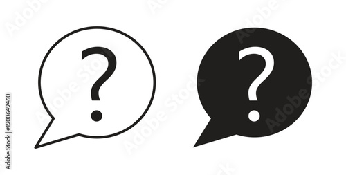 Question icon in line design. editable stroke icons pack
