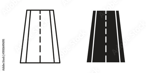 Road icon in line design. editable stroke icons pack