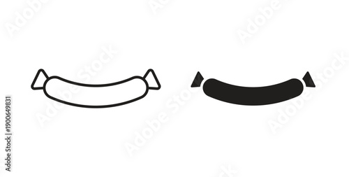Sausage icon in line design. editable stroke icons pack