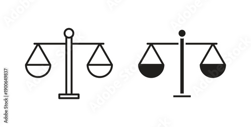 Scale icon in line design. editable stroke icons pack