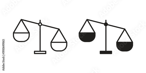 Scale icon in line design. editable stroke icons pack