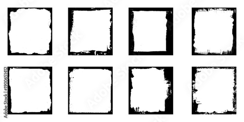 Grunge textures set. Collection of vector overlay, distress, textures .Simply Place texture over any Object to Create grunge, dirty effect. Various distressed backgrounds for your design. 