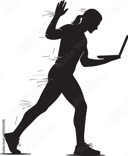 Set of black silhouettes of grandmothers and children. elderly woman reading to child, walking, hugging, cooking together