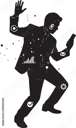 Black silhouette of mother kissing child on forehead. tender moment of maternal love and affection between mom and kid