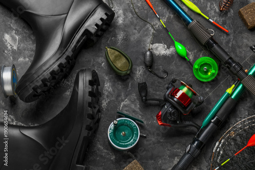 Set of fishing tackle with ...