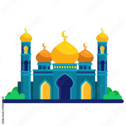 Moeslim Mosque Islamic vector Illustration