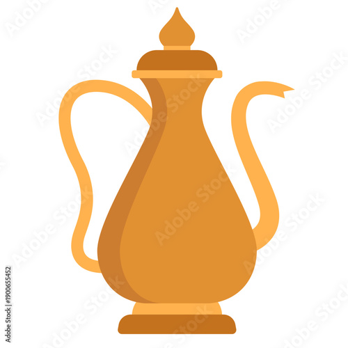 vintage teapot isolated on white