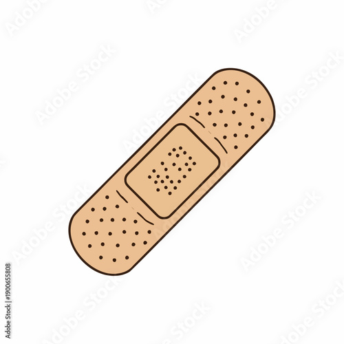 Adhesive Medical Plaster or Bandage Vector Icon