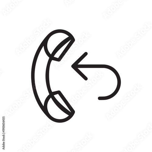 Call back icon line isolated on white background. Black flat thin icon on modern outline style. Linear symbol and editable stroke. Simple and pixel perfect stroke vector illustration.