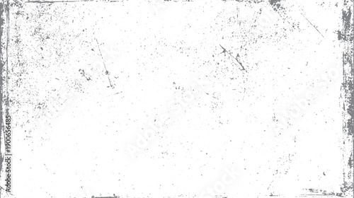 Faded grey distressed texture with scattered dots and scratches on white background grunge vintage