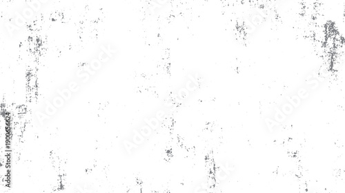 White background with scattered grey distressed grunge texture and speckles