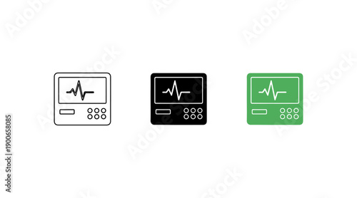 Three different types of ecg devices with specifications and features