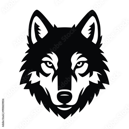wolf head vector