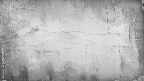 Aged weathered concrete wall with cracks and stains. 