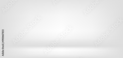 Natural light white podium limbo background. Realistic 3d vector empty studio product presentation display. Abstract winter daylight gradient. Minimal table or shelf. Clean room photoshoot glare scene