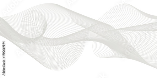 Dynamic minimal smoke sound line. Energy abstract smooth withe and gradient frequency isolated element creative blend. Science tech swirls with thin twisted connected vibration simple grid.