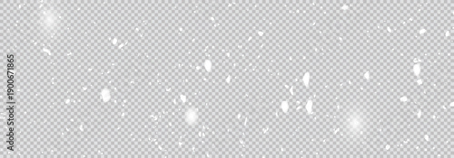 Panorama view white snow falling texture. 