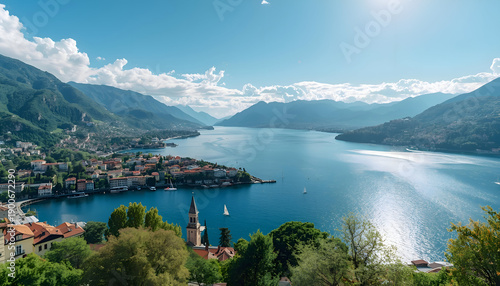 Scenic Landscape of Lugano & Ticino Region, Switzerland – Lake Views, Mediterranean-Style Towns, and Alpine Mountains