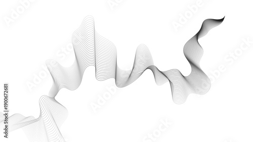 Abstract backdrop with grey wave gradient lines