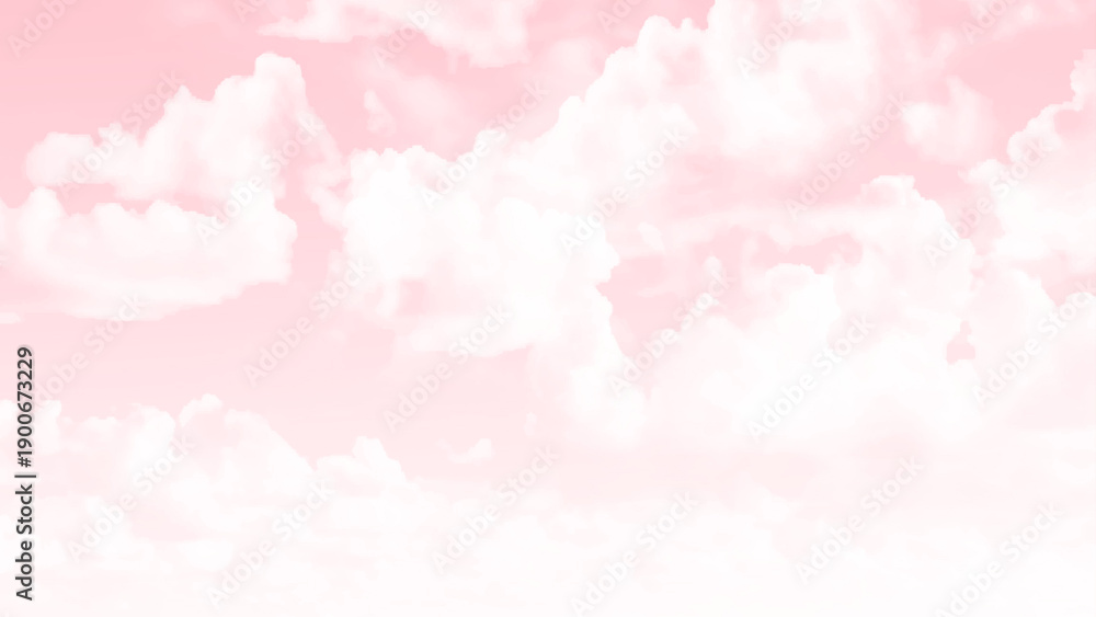 Naklejka premium The vast pink sky and clouds sky