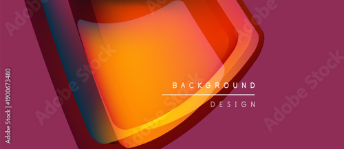 Abstract layers create vibrant visual effect. Orange, blue hues blend, forming dynamic composition. Text reads background design.