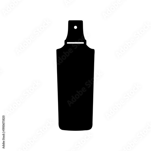 Black silhouette of a versatile spray bottle, perfect for various liquid products Vector, illustration