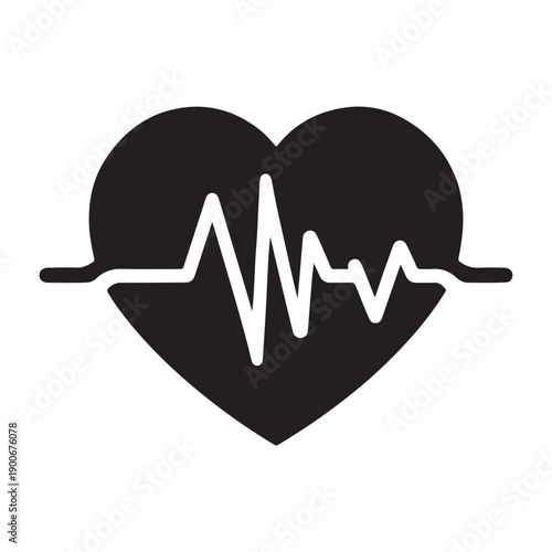 Heartbeat stories Tales of Love and Emotion vector silhouette logo design concept idea illustration