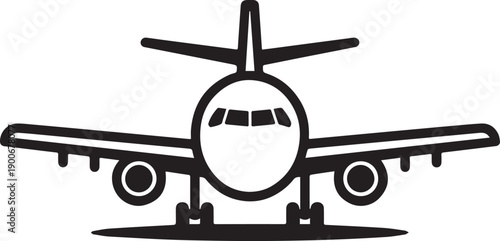 modern airplane vector icon 