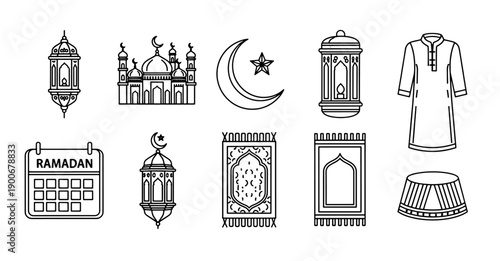 Ramadan and Islam Symbols and Objects
